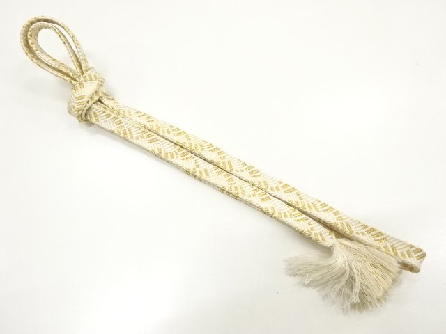 JAPANESE KIMONO / HAND-TIED OBIJIME CORD / SILK